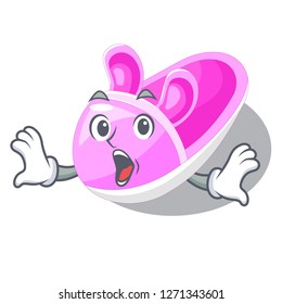Surprised cute baby shoes in shape cartoon