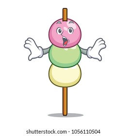 Surprised dango mascot cartoon style