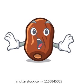 Surprised dates fruit mascot cartoon