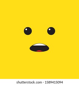 surprised design concept vector template, design for print or media social