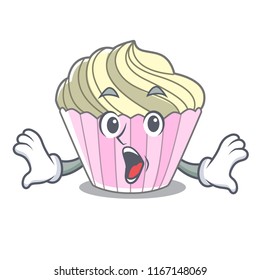 Surprised dessert meringue cake isolated mascot cartoon