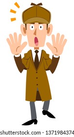 Surprised detective man