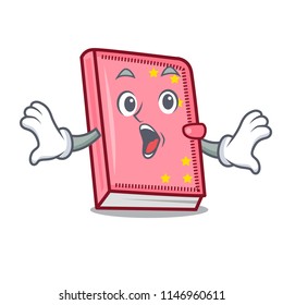 Surprised diary mascot cartoon style