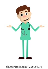 Surprised Doctor Unaware Gesture Vector