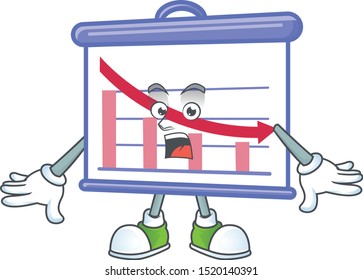 Surprised down graphic board for decrease report