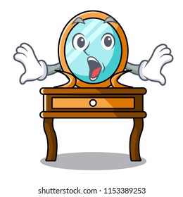Surprised dressing table mascot cartoon