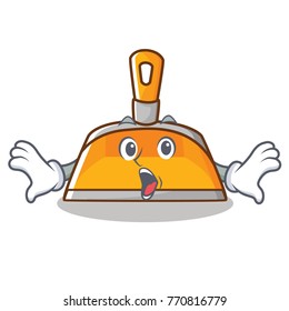 Surprised dustpan character cartoon style