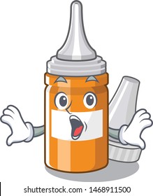 Surprised ear drops in the mascot pillbox