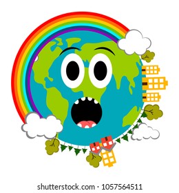 Surprised earth emote. Earth day