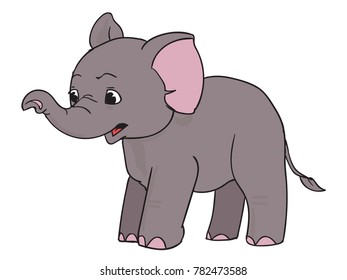 surprised elephant in a cartoon