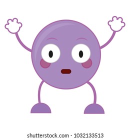 surprised emoji expression with arms and legs