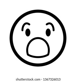 surprised emoji icon vector