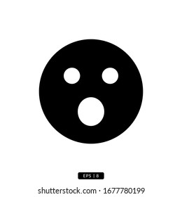 surprised emoji icon vector illustration simple design.