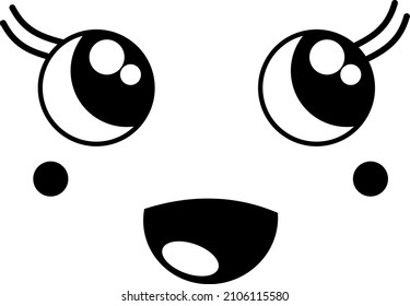 Emoji sorprendido, ilustración, vector sobre un fondo blanco.