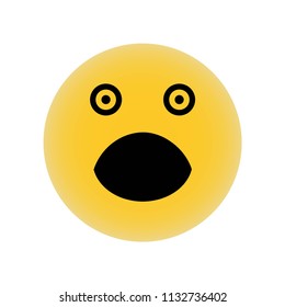 Surprised emoji vector icon. Simple element illustration. Surprised emoji symbol design. Can be used for web and mobile.