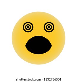 Surprised emoji vector icon. Simple element illustration. Surprised emoji symbol design. Can be used for web and mobile.