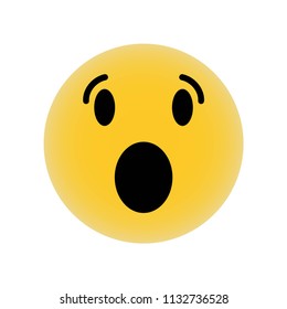 Surprised emoji vector icon. Simple element illustration. Surprised emoji symbol design. Can be used for web and mobile.