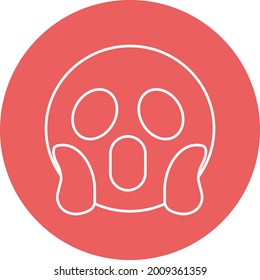 Surprised emoji Vector icon that can easily modify or edit

