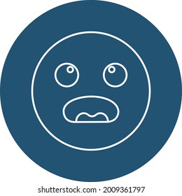 Surprised Emoji Vector icon that can easily modify or edit


