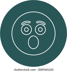 Surprised Emoji Vector icon that can easily modify or edit

