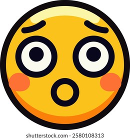 Surprised emoji with wide eyes and open mouth, expressing shock and disbelief.