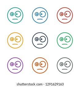 surprised emot icon white background. Editable outline surprised emot icon from emotions. Trendy surprised emot icon for web and mobile.