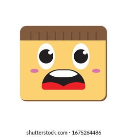 Emoticón Sorprendido Con Vector De Diseño Plano