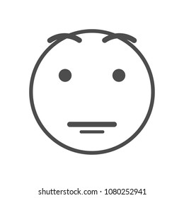 Surprised emoticon. Vector emoji smiley icon illustration	