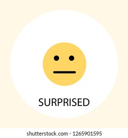 Surprised emotion concept line icon. Simple element illustration. Surprised emotion concept outline symbol design. Can be used for web and mobile UI/UX . Modern vector style. 