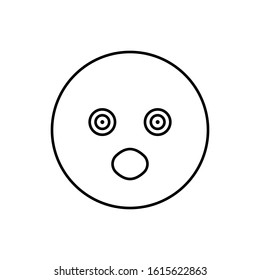 Surprised, emotions icon. Simple line, outline vector expression of mood icons for ui and ux, website or mobile application