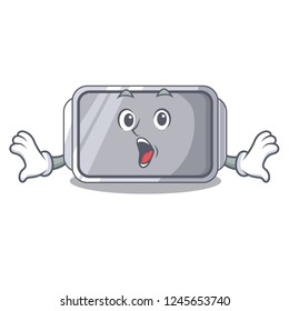 Surprised empty baking tray close with character