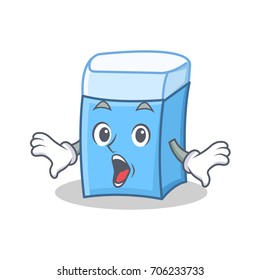 Surprised eraser character mascot style
