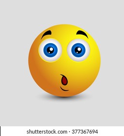 Surprised Expression Cartoon Smiley