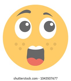 
Surprised expression through emoticon icon
