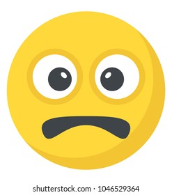 Surprised expression through emoticon icon