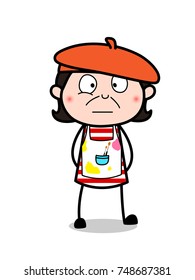 Surprised Face - Cartoon Artist Vector Illustration