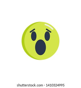 Surprised face emoticon flat icon, Anguished emoji face vector sign, colorful pictogram isolated on white. Symbol, logo illustration. Flat style design