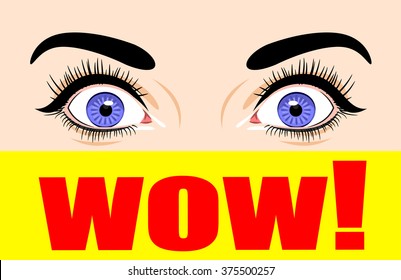 Surprised female eyes and Poster Sale