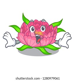 Surprised flower tree poeny in character form