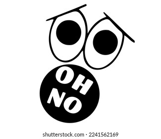 Surprised funny face vector illustration