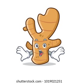 Surprised ginger mascot cartoon style