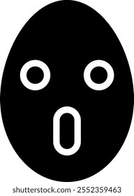 surprised glyph icon illustration vector