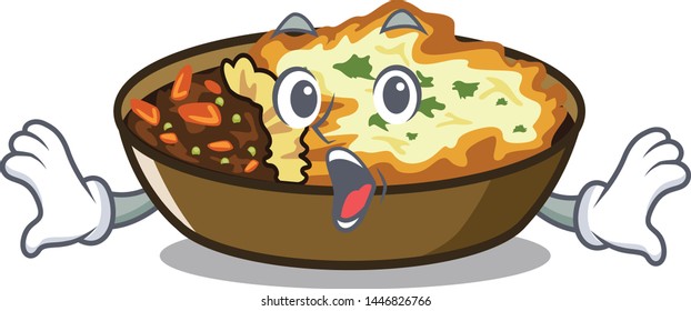 Surprised gratin in the a mascot shape