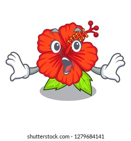 Surprised hambiscus flower in the character tree