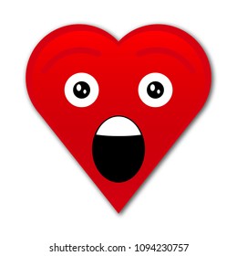 Surprised Heart Emoji