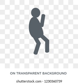 surprised human icon. Trendy flat vector surprised human icon on transparent background from Feelings collection. 