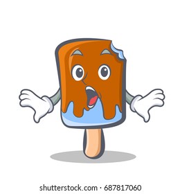 Surprised ice cream character cartoon