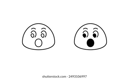 Surprised icon design with white background stock illustration