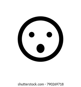 Surprised icon,vector illustration. Flat design style. vector Surprised icon illustration isolated on White background, Surprised icon Eps10. Surprised icons graphic design vector symbols.