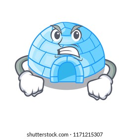 Surprised igloo ice house isolated on mascot